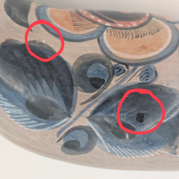 Tonala Fish Figurine Mexican Folk Art Pottery Hand Painted Ceramic Sculpture - Picture 9 of 12